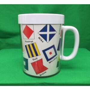 Vintage Thermo Serve Flags mug
